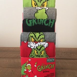 Brand NEW Men’s Grinch Socks; Size US 7-9